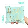 Bride Tribe Makeup Bags - Bridesmaid Favor for Bachelorette Party, Bridal Shower, Wedding. Cosmetics/Toiletries Bag, Wedding Survival Kit, Hangover Kit, Keepsake (4+1pc Bride Tribe + Bride, Mint) view 2