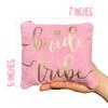Bride Tribe Makeup Bags - Bridesmaid Favor for Bachelorette Party, Bridal Shower, Wedding. Cosmetics/Toiletries Bag, Wedding Survival Kit, Hangover Kit, Keepsake (4+1pc Bride Tribe + Bride, Blush) view 2