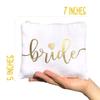 Bride Tribe Makeup Bags - Bridesmaid Favor for Bachelorette Party, Bridal Shower, Wedding. Cosmetics/Toiletries Bag, Wedding Survival Kit, Hangover Kit, Keepsake (4+1pc Bride Tribe + Bride, Blush) view 3