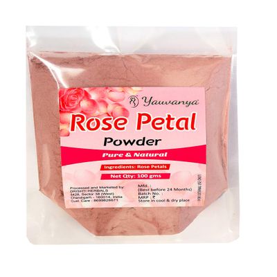 Yauvanya Pure Rose Petal Powder - 100gms