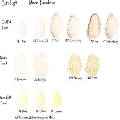 6 Pc Sampler Set Very Light Loose Mineral Foundation Level 2-3