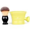Fendrihan Synthetic Shaving Brush and Colorful Moderno Apothecary Shaving Mug Kit, The Perfect Men's Wet Shave Set (Black Handle, Lime) view 2