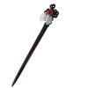 FANTACCRAFTS White Agate Leaf Bead Hairpin Beautiful Hair Stick Chalcedony Flower Hair Accessories Wood Hair Pin (Red) view 2