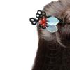 FANTACCRAFTS White Agate Leaf Bead Hairpin Beautiful Hair Stick Chalcedony Flower Hair Accessories Wood Hair Pin (Red) view 4