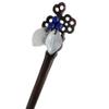 FANTACCRAFTS White Agate Leaf Bead Hairpin Beautiful Hair Stick Chalcedony Flower Hair Accessories Wood Hair Pin (Blue) view 1