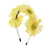 Daisy Flower Wreath Garland Headband - Yellow view 1
