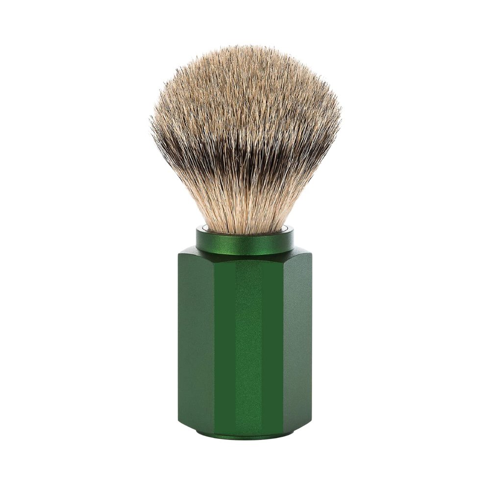 MHLE Hexagon Silvertip Fiber Luxurious Natural Grooming Shaving Brush