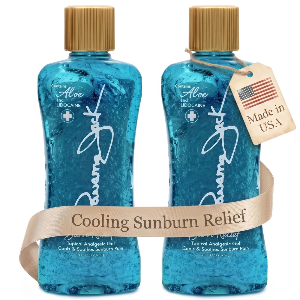 Panama Jack Burn Relief Aloe Gel, 8 OZ (Pack of 2)