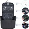VACNASE Hanging Toiletry Bag for Men Vintage Leather Shaving Dopp Kit Medium Waterproof Travel Bathroom Bags Portable Shower Organizer view 4