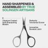 GERMANIKURE Tower Point Cuticle Scissors - Self-Sharpening FINOX22 Titanium Coated Stainless Steel Professional Grooming Scissors in Leather Case - Ethically Made in Solingen Germany - 2705 view 2