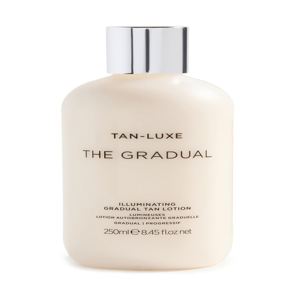 Tan-Luxe The Gradual Illuminating Gradual Tan Lotion, Hydrating Oil-Lotion Hybrid Self Tanner, For Daily Use, Buildable, Natural Glow, Vegan, Cruelty-Free, Streak-Free, 8.45 fl. oz/250 ml Bottle