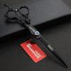 7 Inch sharonds Personalized Hair Scissors 19cm Cool Black Salon Hair Styling Barber Scissors Stainless Steel Barber Tools view 2