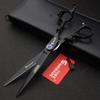 7 Inch sharonds Personalized Hair Scissors 19cm Cool Black Salon Hair Styling Barber Scissors Stainless Steel Barber Tools view 3
