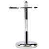 Premium Chrome Shaving Stand Metal Construction Anti-Skid Base Universal Razor and Brush Holder view 1