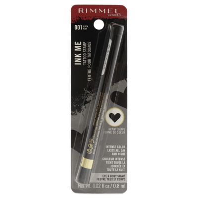 Rimmel London Ink Me Tatto Stamp Eyes and Body - 001 Black Heart Shape Eyeliner Women 0.02 oz