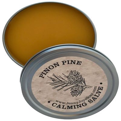 Made In USA- Pinon Pine Salve 4 oz Naturally Soothing Balm of Southwest.Healing Salve for Dry Skin Irritations, Lip Balm, Cracked Hands and Feet and Skin Repair (Lavender & Chamomile )