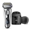 Braun Electric Razor for Men Foil Shaver with Precision Beard Trimmer, Rechargeable, Wet & Dry, Clean & Charge Station and Leather Travel Case, 6 Piece Set view 1