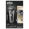Braun Electric Razor for Men Foil Shaver with Precision Beard Trimmer, Rechargeable, Wet & Dry, Clean & Charge Station and Leather Travel Case, 6 Piece Set view 4