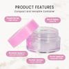 100 Jars - Beauticom High-Graded 5 Grams/5 mL BPA Free Thick Clear Acrylic 100% NO LEAK Plastic Jars empty Container Pink Lid for Cosmetic, Lip Balm, Beads, Creams, Lotion, Liquids, Sample, Travel view 3
