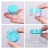 100 Jars - Beauticom High-Graded 5 Grams/5 mL BPA Free Thick Clear Acrylic 100% NO LEAK Plastic Jars empty Container Teal Lid for Cosmetic, Lip Balm, Beads, Creams, Lotion, Liquids, Sample, Travel view 2