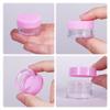 25 Jars - Beauticom High-Graded 5 Grams/5 mL BPA Free Thick Clear Acrylic 100% NO LEAK Plastic Jars empty Container Pink Lid for Cosmetic, Lip Balm, Beads, Creams, Lotion, Liquids, Sample, Travel view 2