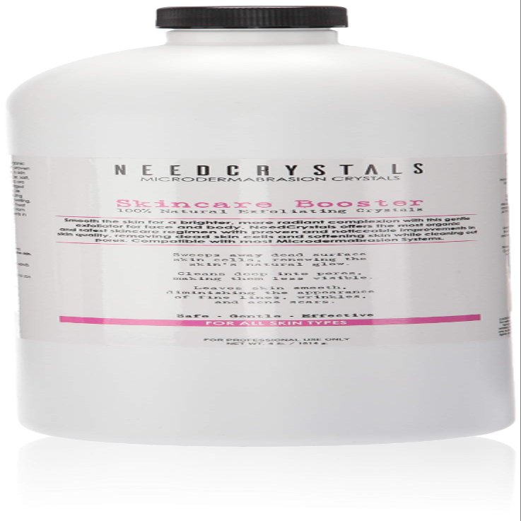 NeedCrystals Microdermabrasion Crystals for Machines, All-Natural Facial Exfoliating Treatment for Dull or Dry Skin, Wrinkles, Blemishes, Scars & More (4 lb, 100 Grit)