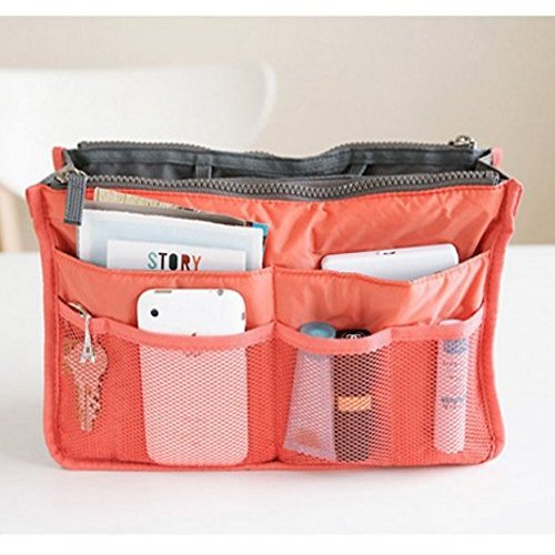 Portable Multi-function Handbag Pouch Bag in Bag Organiser Insert Organizer Tidy Travel Cosmetic Pocket