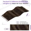LaaVoo Tape in Hair Extensions Human Hair Medium Brown Hair Extensions Tape in Real Hair Tape on Extension Silky Straight Hair 14inch 40pcs 100g view 3