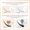 NAGARAKU Double Tips Flat Ellipse Eyelash Extensions Supplies 0.20 D curl 8-15mm Mix Natural Charcoal Color Faux Mink Super Soft Split Tips Individual Lashes view 4