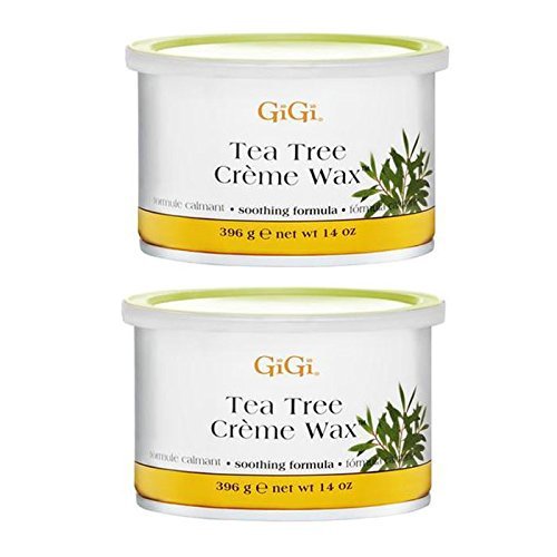 GiGi Tea Tree Creme Wax Soothing Formula 14 oz (2 pieces)