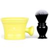 Fendrihan Synthetic Shaving Brush and Colorful Moderno Apothecary Shaving Mug Kit, The Perfect Men's Wet Shave Set (Black and White, Lime) view 2