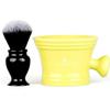 Fendrihan Synthetic Shaving Brush and Colorful Moderno Apothecary Shaving Mug Kit, The Perfect Men's Wet Shave Set (Black and White, Lime) view 3
