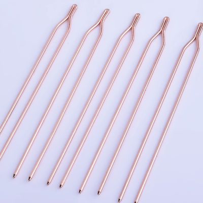 125mm Brass Y Hairpin Hair Clips Bridal Hairpins Hair Stick Hair Pick Hair Jewelry Wedding Accessories,Sold 10pcs/lot,Rose Gold