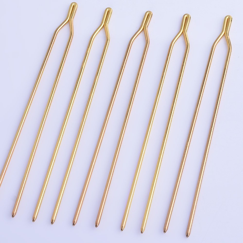 125mm Brass Y Hairpin Hair Clips Bridal Hairpins Hair Stick Hair Pick Hair Jewelry Wedding Accessories,Sold 10pcs/lot,Gold Plated