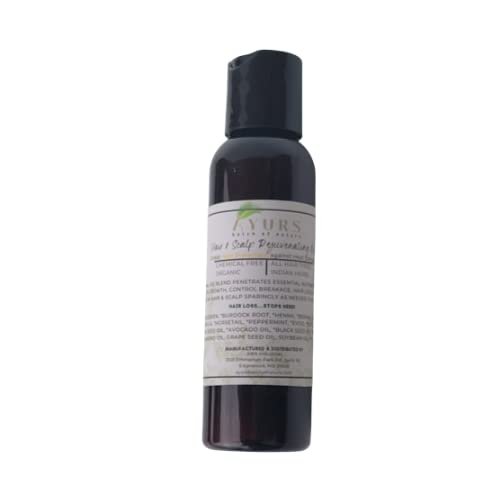 Ayurs Batch Of Nature Hair & Scalp Growth Oil - Indian Hair Herbs - For Scalp Psoriasis, Dandruff, Bald Spots, Controls Breakage, Greying, Hair Loss - Vit A, B, C, D, & E - DHT Blocker - 2 oz