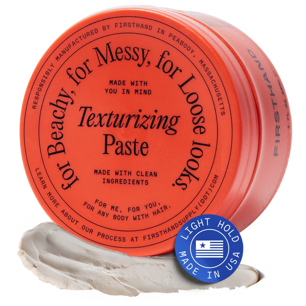 Firsthand Supply Texturizing Paste for Men & Women - Medium Hold, Natural Finish Water-Based, Non Greasy Texture Clay Adds Lasting Volume with Perfect Hair Day Texture For Longer Hair 3oz