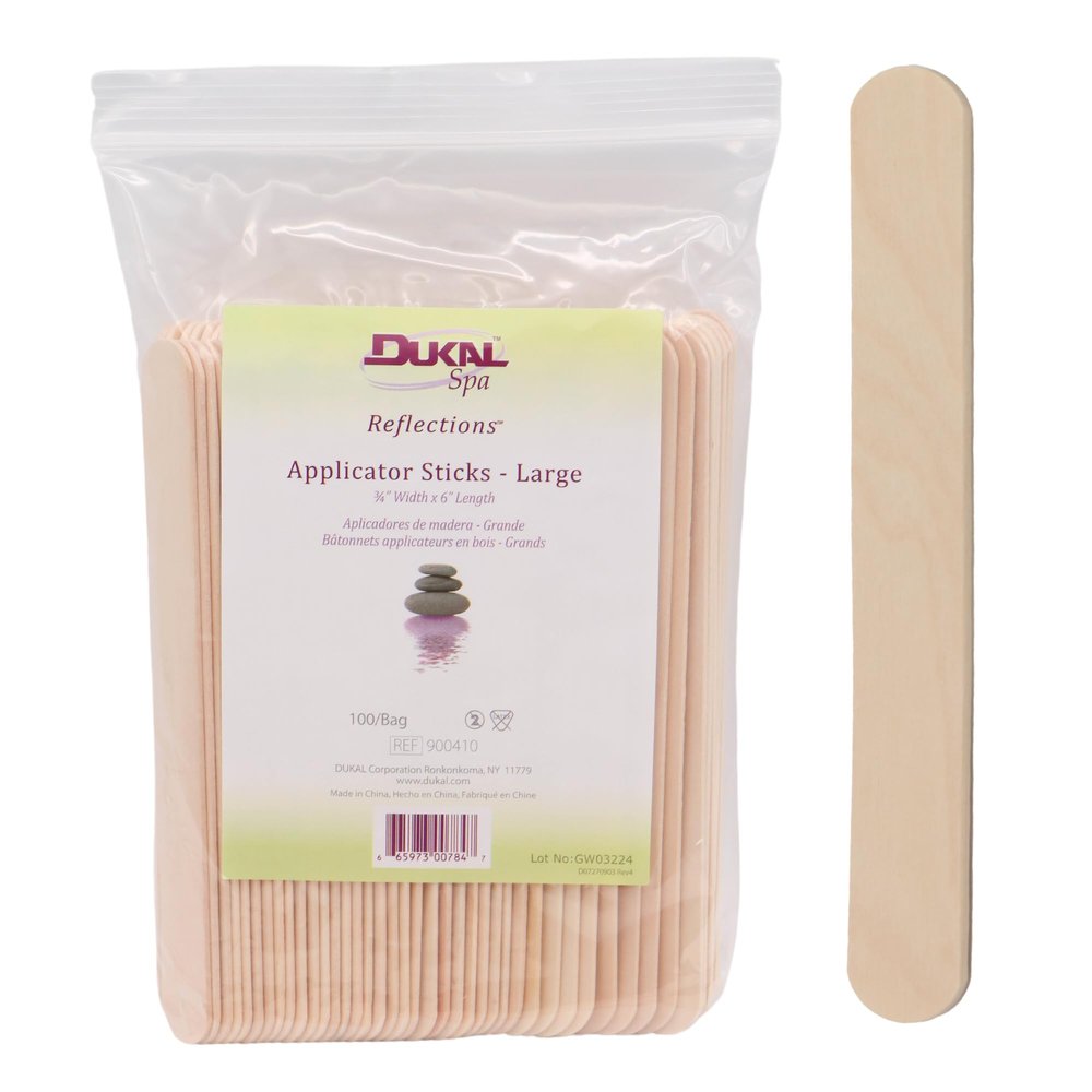 Dukal Reflections Wax Body Treatment Applicators, Beige, 100 Count