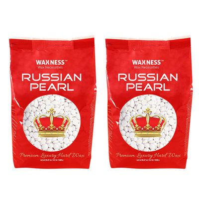 Waxness Russian Pearl Rosin Free Hard Wax 2.2 lb / 1 kg Pack of 2