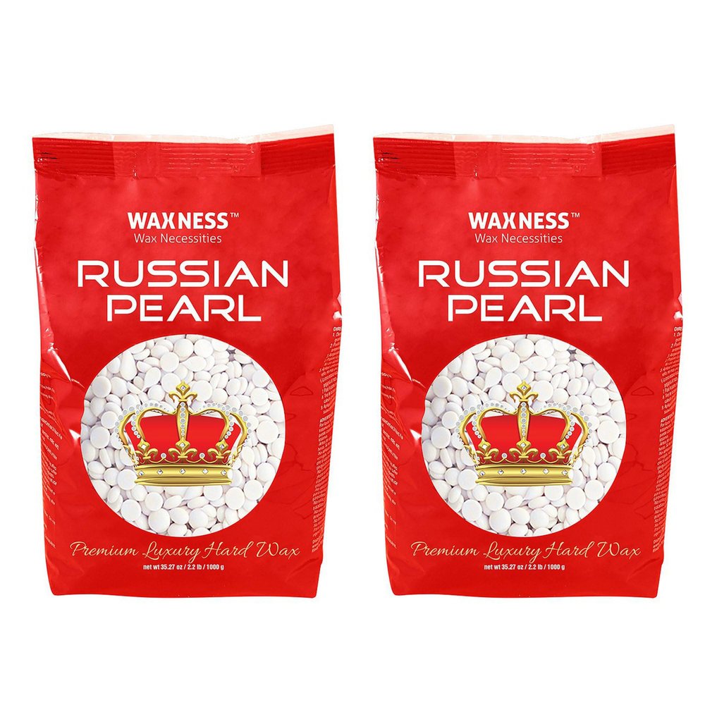 Waxness Russian Pearl Rosin Free Hard Wax 2.2 lb / 1 kg Pack of 2