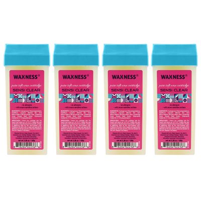 Waxness Sensi Clear Pure Soft Wax Cartridge 3.38 oz 100 g Pack of 4
