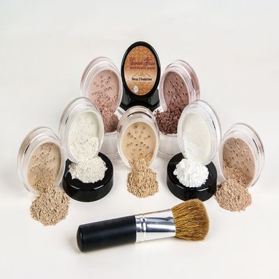$40 SPECIAL (FAIR 2 & PINK BISQUE) Full Size Mineral Makeup Kit Foundation Concealer Bare Face Matte Set