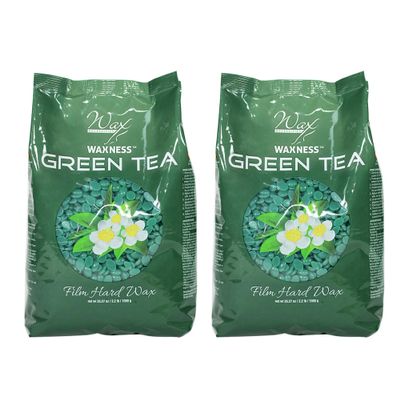 Waxness Green Tea Hard Wax 2.2 lb - Pack of 2