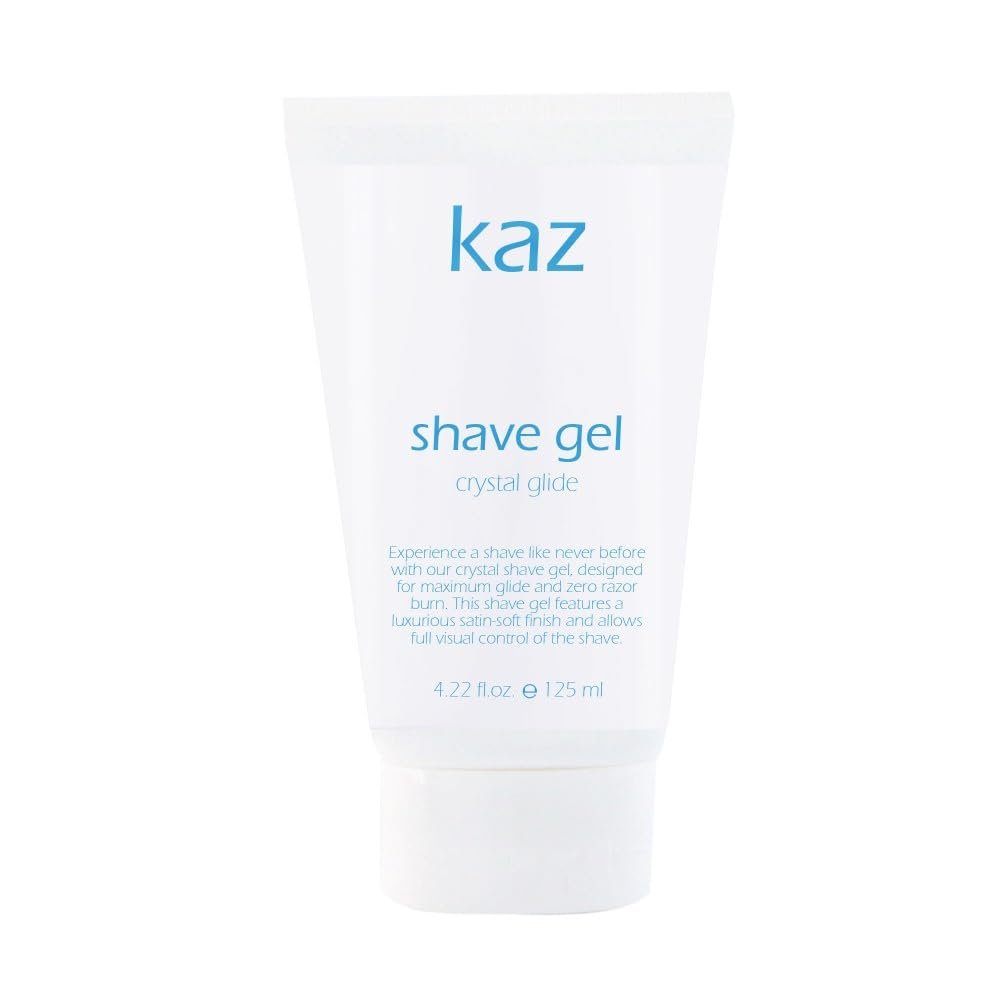 Waxness Kaz Crystal Glide Shave Gel - Clear Shaving Gel for Smooth Razor Glide & Ingrown Hair Care 4.22 fl oz (125 ml) Professional Skin Care