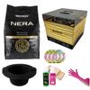 Waxness Nera Stripless Waxing Kit with 2.2 LB Wax Bag, Warmer W-CUBE Gold Digital 1 LB and Black Non-Stick Easy Clean Silicone Bowl view 1