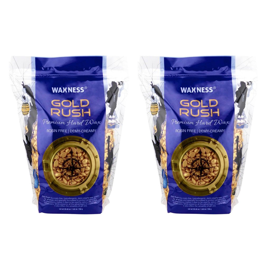 Waxness Gold Rush Premium Rosin Free Hard Wax 1.65 lb - Pack of 2