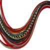 12 Strands - HOT MIX Thin Long Grizzly Rooster Hair Extension Feathers | Moonlight Feather view 1