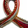 12 Strands - HOT MIX Thin Long Grizzly Rooster Hair Extension Feathers | Moonlight Feather view 3