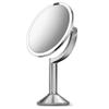 simplehuman ST3024 20cm Sensor Mirror Trio with Touch-Control Brightness, Light Up Makeup Magnifying Mirror, 10x, 5x, 1x Magnification, LED, Dual Light Setting, Rechargeable, Brushed Stainless Steel view 2