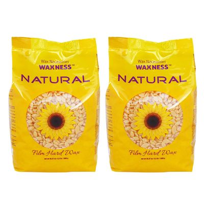 Waxness Wax Necessities Hard Wax Beads Natural 2.2 lb / 1 kg Pack of 2