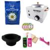 Waxness Azulene Stripless Waxing Kit with 2.2 LB Wax Bag, Heater WN-5001L Luxury Edition - Holds 16 Oz and Black Non-Stick Easy Clean Silicone Bowl view 1